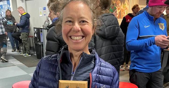 Jan Cook heads the field in the 2023/24 North Wales Cross Country League