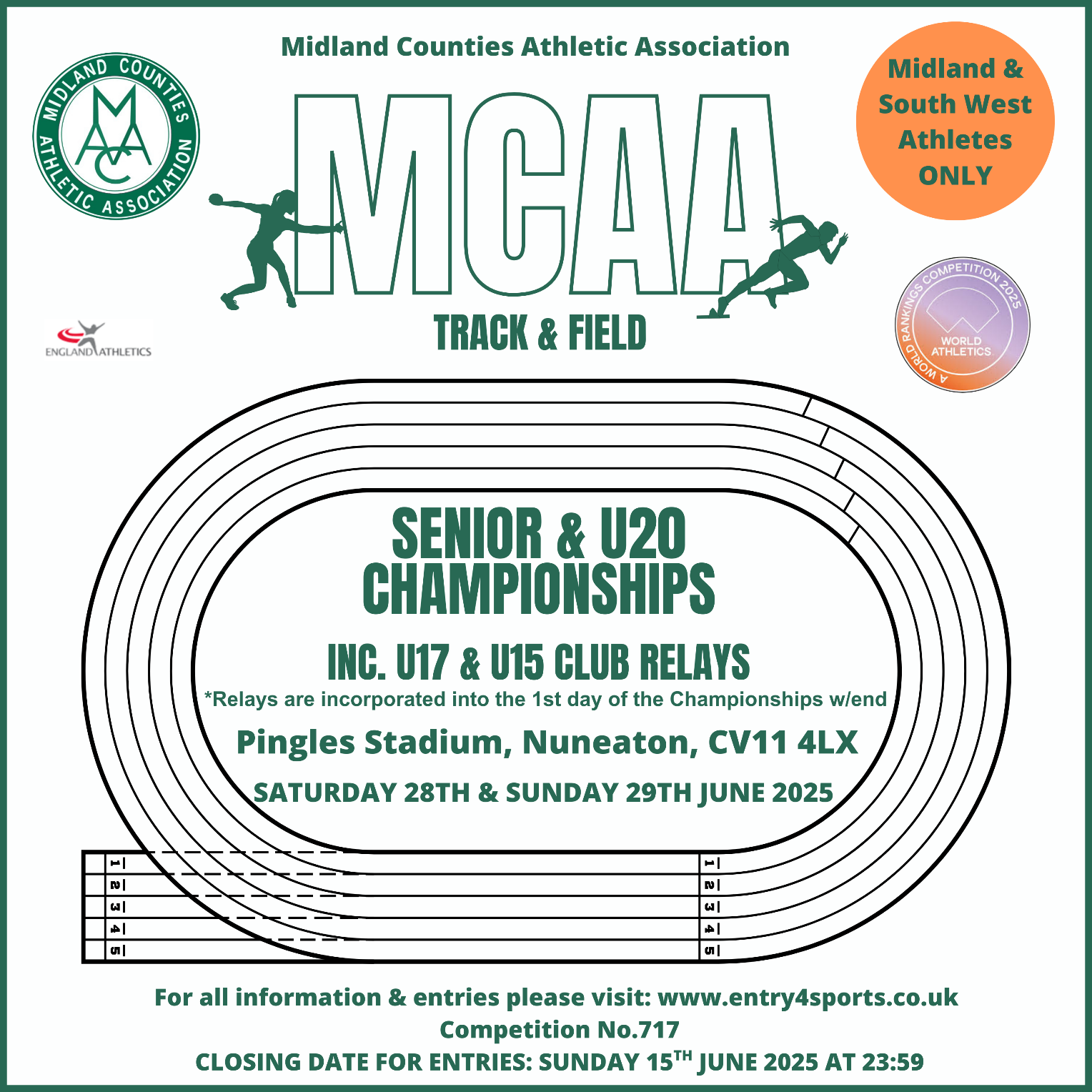 Midland Counties Atheletics Association Senior/U20 Championships