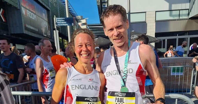 Jan Cook and Paul Jones success in England vests